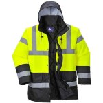 Parka haute visibilit portwest bicolore traffic jaune / noir xxl