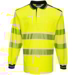 Pw3 polo haute visibilité ml couleur : jaune / noir taille xxl portwest Pw3 polo haute visibilité ml couleur : jaune / noir taille xxl portwest