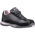 Baskets de sécurité femme basses portwest s1p trainer hro noir / rose 38 Baskets de sécurité femme basses portwest s1p trainer hro noir / rose 38