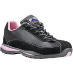 Baskets de sécurité femme basses portwest s1p trainer hro noir / rose 38 Baskets de sécurité femme basses portwest s1p trainer hro noir / rose 38