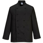 Veste de cuisine somerset couleur : noir taille xs portwest