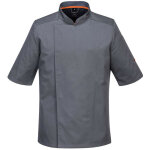 Veste cuisine manches courtes maille respirable portwest gris s Veste cuisine manches courtes maille respirable portwest gris s