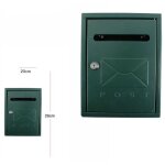 Postal postain box external metal letters verde 26x20cm 64915