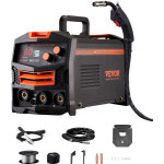 Poste a souder mig, 130 a, machine de soudage mig synergique noyau de flux sans gaz fil fourre, soudeuse ...