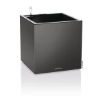 Pot de fleur lechuza canto premium cube 40 - kit complet led, anthracite métallisé Pot de fleur lechuza canto premium cube 40 - kit complet led, anthracite métallisé