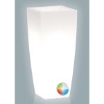 Pot lumineux carr mod. agave 33x33 cm h 70 avec led multicolor avec batterie
