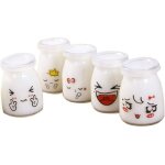 Pot de yaourt en verre, 10 pi�ces 100 ml avec couvercle pe, id�al pour confiture, miel, cadeau de mariage ...