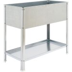 Potager urbain m�tallique 850x1200x400 mm, 150 l, jardini�re ext�rieure r�sistante galvanis� ? simon ...