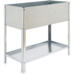 Potager urbain mtallique 850x900x400 mm, 100 l, jardinire extrieure rsistante galvanis ? simon garden ...