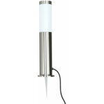 Potelet extrieur brighton gris mtallis de style moderne avec cble de raccordement h:45 cm - argent ...