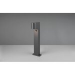Potelet exterieur gu10 max 35w ip44 fonte daluminium anthracite - trio - roya 61971712 61971712 61971712 ...