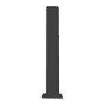 Potelet hauteur 540mm section 100x40 avec platine couleur noir 9005
