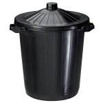 Poubelle plastique 80 litres réglisse - rossignol Poubelle plastique 80 litres réglisse - rossignol