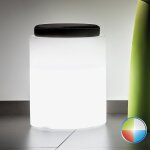 Pouf carr avec lumire led en rsine 40x40 cm mod. square led multicolor avec batterie