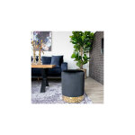 M&s - pouf rond 34x43 cm en velours noir - boddin M&s - pouf rond 34x43 cm en velours noir - boddin