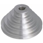 Poulie en aluminium � 5 plis ? diam�tre int�rieur 19 mm ? diam�tres ext�rieurs 54 - 150 mm ? pour courroies ...