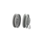 Poulie clavete  gorge trapzodale en acier. : ext:88, 90mm, : int:25, 40mm.