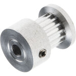 Poulie pour courroie crant�e en aluminium, acier zingu� 15 dents , pas de 2mm, al�sage 3mm ( prix pour ...