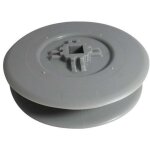Poulie de guidage de volet roulant pour sangle 12 � 15mm sortie carr�e 10mm en plastique gris � clipser ...