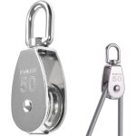Poulie pivotante  une roue en acier inoxydable 304 m50 chargement 400 kg - argent npterbl