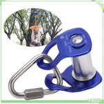 Poulie de slackline poulie de tyrolienne coulissante - alliage d'aluminium - bleu