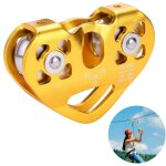Poulie tandem speed ??double trolley sauvetage escalade double poulie avec roulement � billes rock / ...