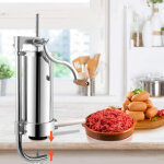 Haloyo - poussoir � saucisses viande 3l machine � saucisse remplissage de saucisse en acier inoxydable ...