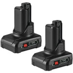 Powerwings - 2x batterie pour bosch gba 1600z0002y gsr gos gdr bat411 12v 10, 8v 4, 0ah 2607336013 2607336037 ...