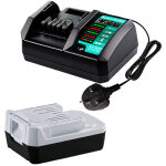 Powerwings - bl1413g 196375 - 4 14. 4v 1. 3ah battery bl1411g bl1415g with charger dc18wa 14. 4 - 18v ...