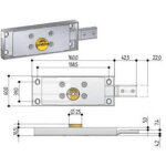 Prefer - serrure de volet lat�ral avec cylindre fixe � double panneton - coupl�e dx - sx ka (0733. 401) ...