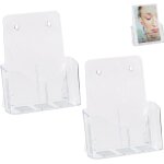Prsentoir, lot de 2, flyer prospectus brochures support mural organiseur format a4 enveloppes, 27x24x10cm, ...