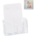 Prsentoir flyer prospectus brochures support mural organiseur format a4 enveloppes, 27x24x10cm, transparent ...