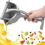 Presse - agrumes manuel à levier en aluminium avec récipient pour jus pressé Presse - agrumes manuel à levier en aluminium avec récipient pour jus pressé