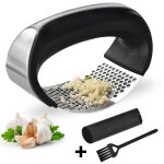 Presse ail, garlic press, presse ail manuel, presse ail inox professionnel ergonomique, outil hachoir ...