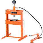 Presse deatelier 10 t, presse hydraulique a cadre en h, avec plaque de pressage et soupape de decharge, ...