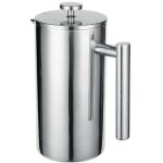 Presse fran�aise en acier inoxydable 1 litre (5 tasses) cafeti�re thermos double paroi isol�e presse ...