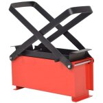 Presse � papier de recyclage acier 34x14x14 cm noir et rouge cfw14072