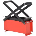 Presse � papier de recyclage acier 34x14x14 cm noir et rouge vidaxl