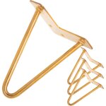 Primematik - pieds de table pour meubles et bureau en acier 2 tiges 15 cm cuivre 4 - pack