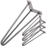 Primematik - pieds pour table et meuble style vintage pieds en acier 3 p�les 41 cm 4 - pack