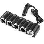 Prise allume - cigare 4 ports avec usb, chargeur adaptateur 12v / 24v pour voiture