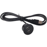 Prise double usb avec c�ble int�gr� 1, 5 m, installation encastr�e 5v 1a, charge rapide pour t�l�phone, ...