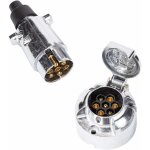 Vurahome - prise remorque & prise 7 broches m�tal, 12v �tanche prise pour remorque 7 broches mate prise ...
