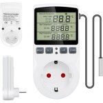 Prise thermostat, 220v 16a prise de contr�le de temp�rature avec minuteur et sonde, prise de thermostat ...