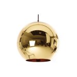 Lampe de plafond - suspension globe en mtal - 25 cm - range dor