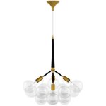 Privatefloor - lustre de plafond en boules de verre - suspension design - 12 globes - glaub noir