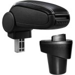 Pro. tec - accoudoir central avec compartiment similicuir noir avec couture blanc