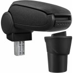 Pro. tec - accoudoir central pour nissan micra k13 - avec compartiment - rembourr - textile - noir