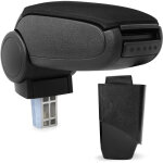 Pro. tec - accoudoir central pour peugeot 206 / 206 cc - avec compartiment - rembourr - textile - noir ...