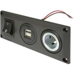 Prise de courant intégrée avec prise de courant usb - a double commutable + 1 prise de courant charge ... Prise de courant intégrée avec prise de courant usb - a double commutable + 1 prise de courant charge ...